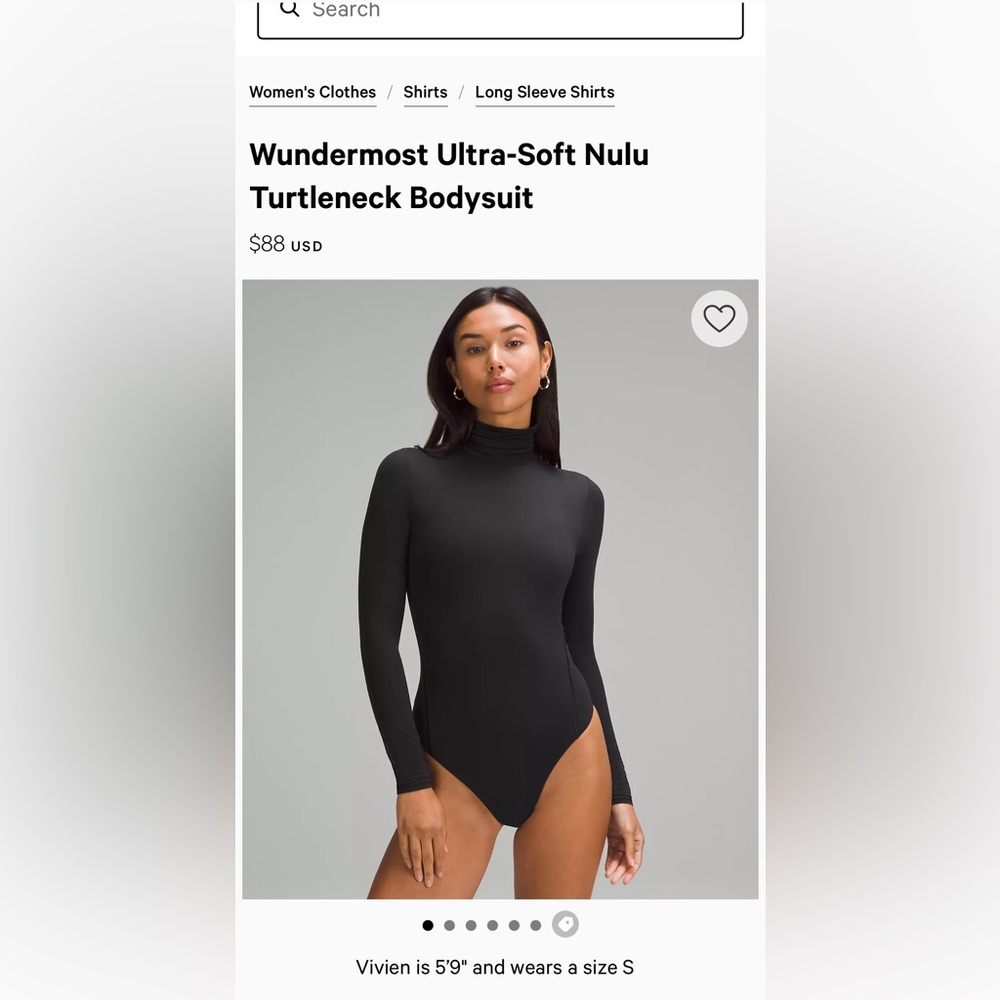 NWT! Lululemon Wundermost Ultra-Soft Nulu Turtleneck Bodysuit